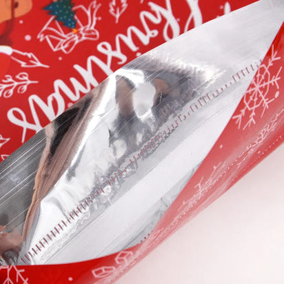 2024 Big Christmas Drawstring Gift Bag Candy Cookie Packaging Bag Noel Merry Christmas Home Decoration New Year 2025 Kids Favor