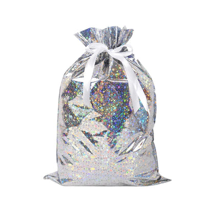 2024 Big Christmas Drawstring Gift Bag Candy Cookie Packaging Bag Noel Merry Christmas Home Decoration New Year 2025 Kids Favor